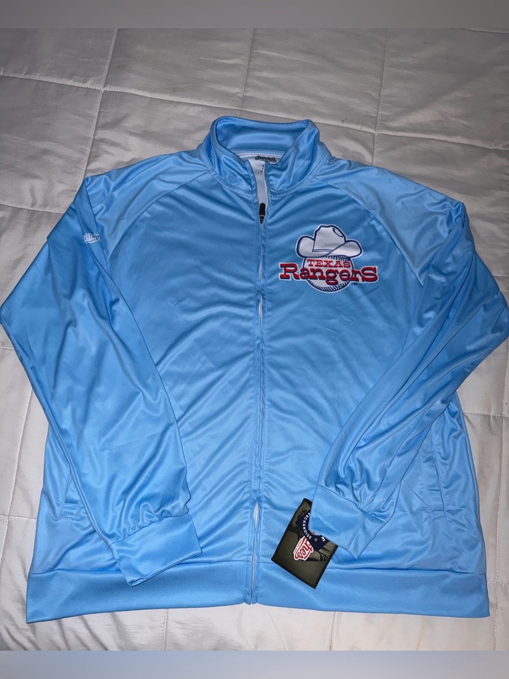 Texas Rangers Light Blue Full-Zip Jacket - XL